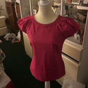 Adorable hot pink top size small runs true to size